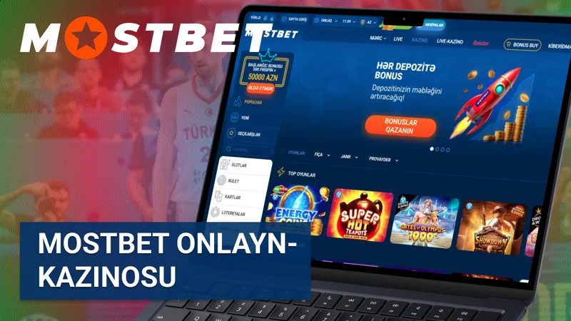MostBet onlayn-kazino oyunlarının əsas səhifəsinin qısa təsviri