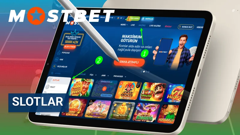 MostBet kazinosunda təqdim olunan slot oyunlarının seçimi