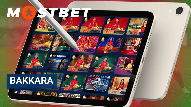 MostBet Live-kazinosunda Bakkara oyunu ekran görüntüsü