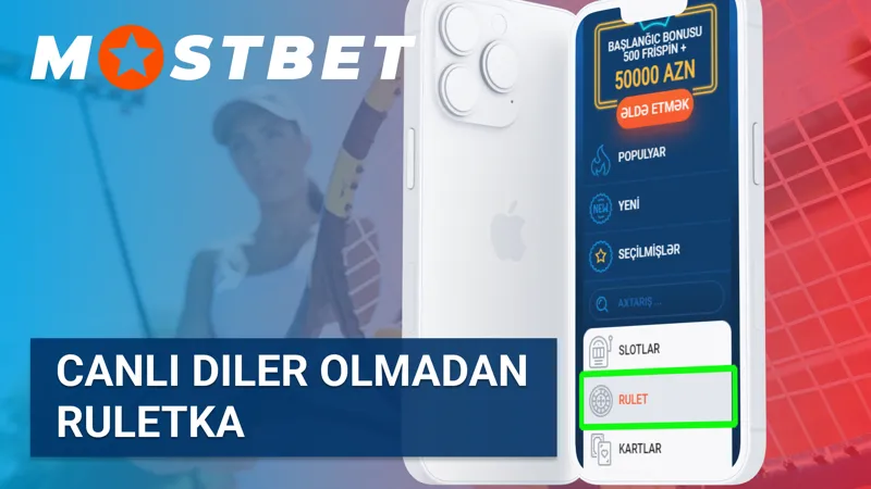 MostBet kazinosunda canlı diler olmadan ruletka oyunları seçimi