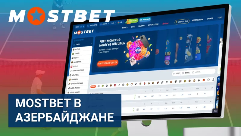 Главная страница платформы Mostbet казино и спортивных ставок в Азербайджане